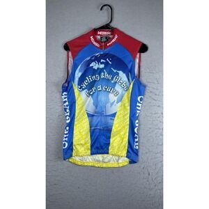Verge Sport Cycling Jersey Tank Womens Medium Multicolor 1/4 Zip Sleeveless Bike
